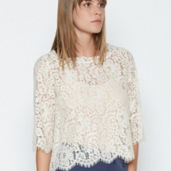 Joie Elvia Lace Top - Picture 1 of 12